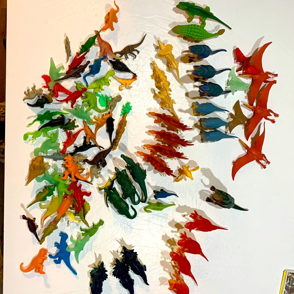 Large zip lock bag of Dinosaurs